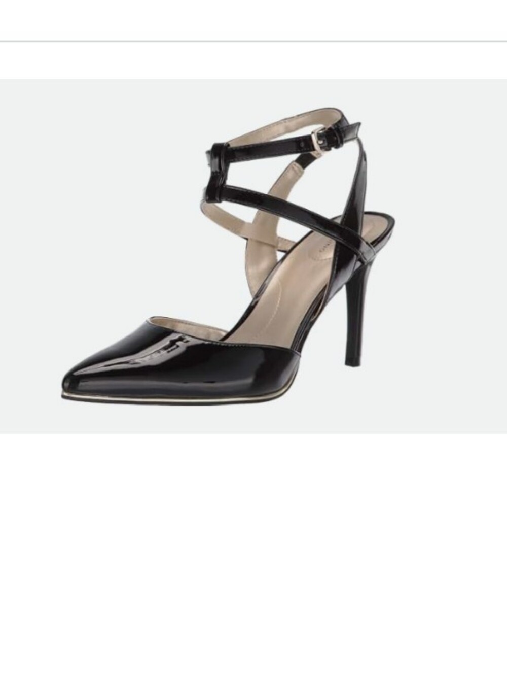 Bandolino Dradella Faux Patent Leather Ankle-Strap Dress Pump Black SZ 11